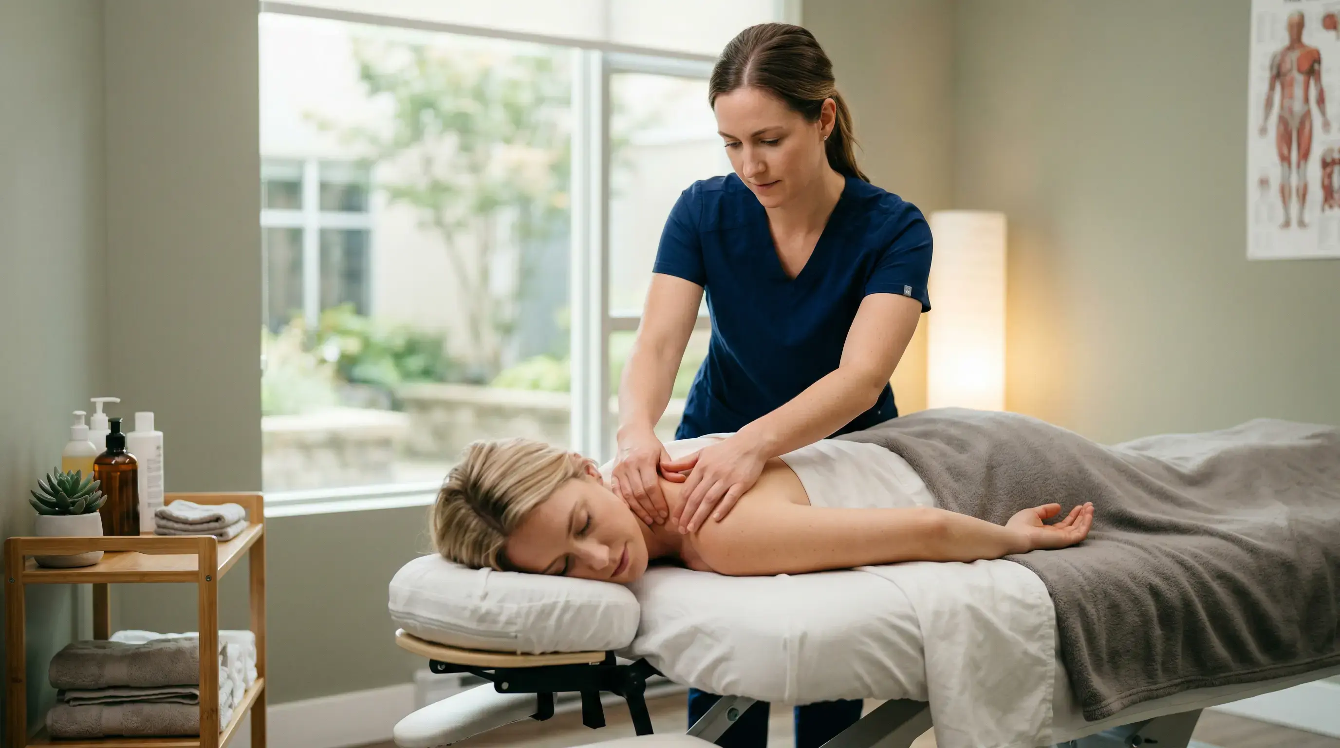 Registered massage therapist providing RMT treatment at Phoenix Rehab Burnaby